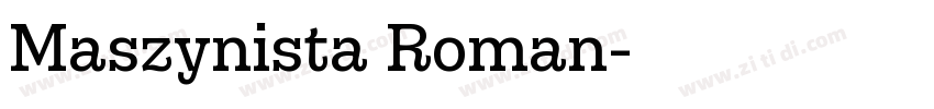 Maszynista Roman字体转换